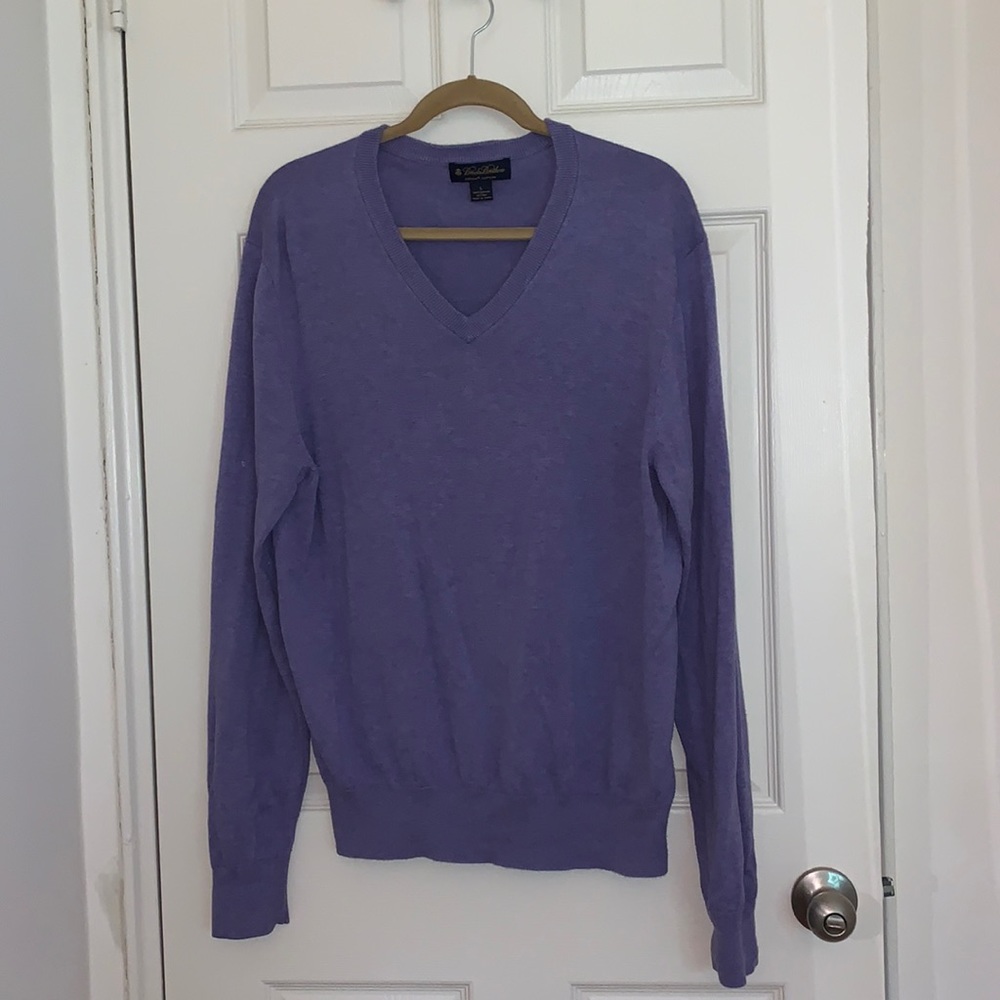EUC BROOKS BROTHERS MENS V NECK SWEATER